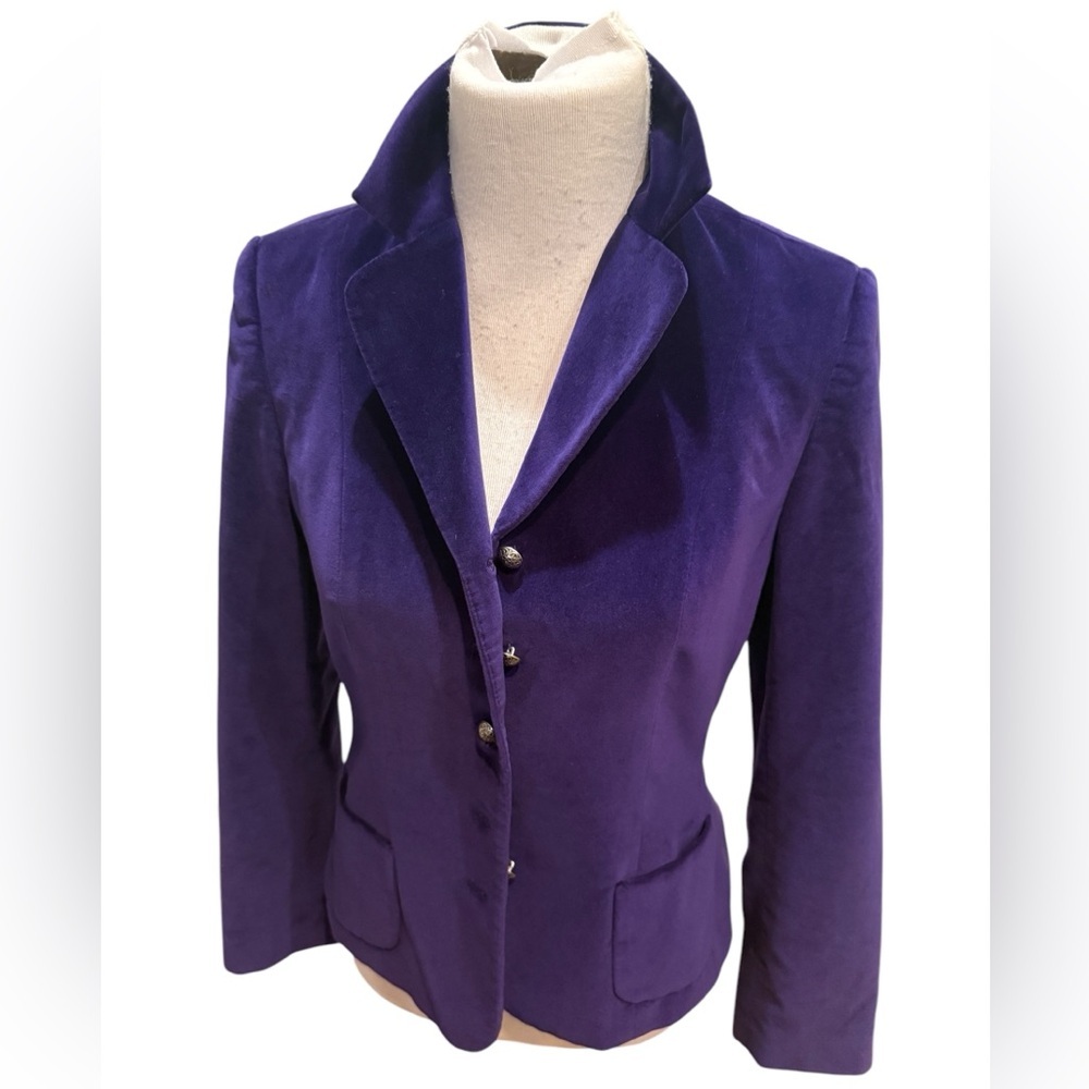 Talbots Purple Velvet Blazer